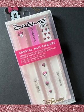 NWT The Crème shop x Disney Minnie Mouse Crystal Nail File Set Professional